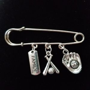 Baseball or Softball  Family Pin